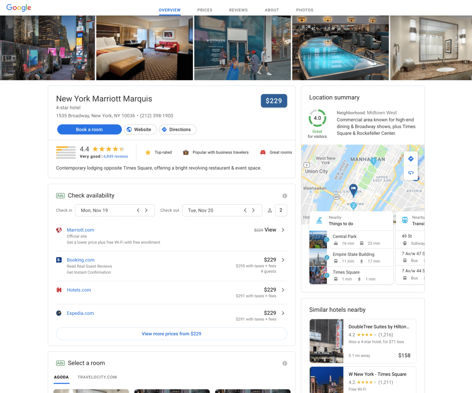 Google Hotels Boost for SiteMinder Metasearch